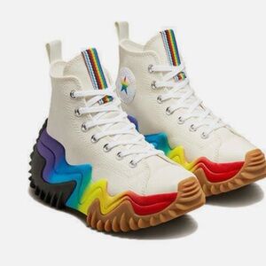 Kids High-Top Rainbow Sneakers